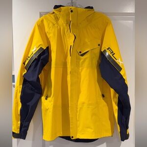 RLX Ralph Lauren Yellow and Navy Rain Jacket